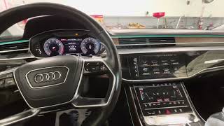 2020 AUDI A8 CHECKING OIL LEVEL