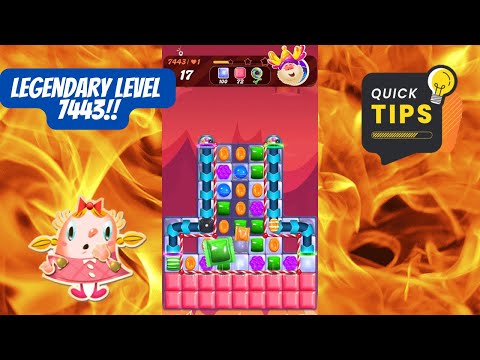 Candy Crush Saga Level 7443 | Talkthrough | No Boosters