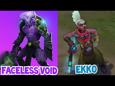 Faceless Void vs Ekko⏱. DOTA 2 vs League of Legends skills and abilities comparison.