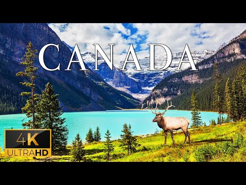 FLYING OVER CANADA (4K Video UHD) - Peaceful Piano Music With Beautiful Nature Video For Relaxation