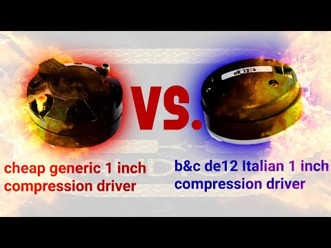 cheap 1 inch compression driver vs. a b&c de-12 1 inch driver  frequency response & sensivity