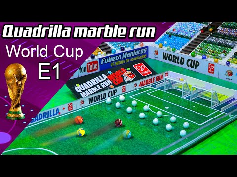 Quadrilla Marble Run E1 - World Cup 2022 - Dribble to goal