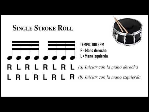 1. Single Stroke Roll – 40 RUDIMENTOS | Clases de Batería (FULL AUDIO )