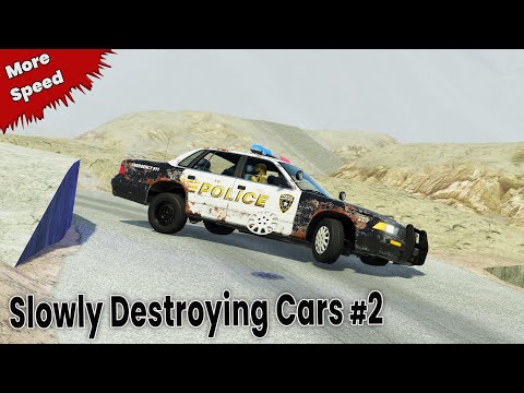 BeamNG Drive - Slowly Destroying Car Around Old Asphalt Track #2