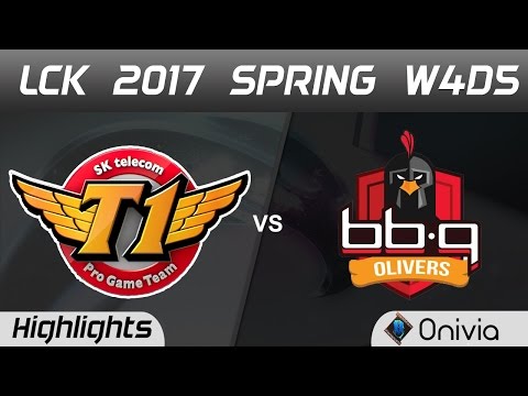 bbq vs SKT Highlights Game 2 LCK Spring 2017 W8D4 bbq Olivers vs  SK Telecom T1