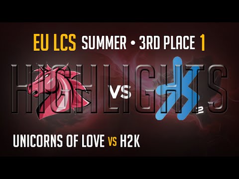 Unicorns of Love vs H2K Game 1 | HIGHLIGHTS PLAYOFFS 3rd Place EU LCS Summer S5 2015 | UOL vs H2K G1