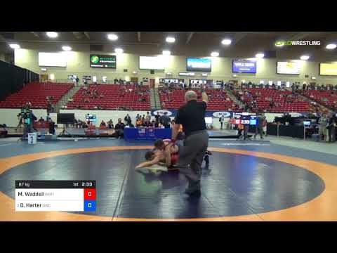 2018 Marine Corps US Open/UWW Junior Greco Roman 87 Con Semis - Matthew Waddell (OKRTC) Vs. Dane H