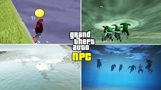 Can NPCs Swim? (GTA Evolution) (III vs VC vs SA vs LCS vs VCS vs IV vs CTW vs V)