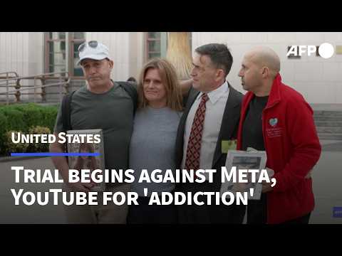 Video Thumbnail: Landmark US addiction trial against Meta and YouTube begins | AFP