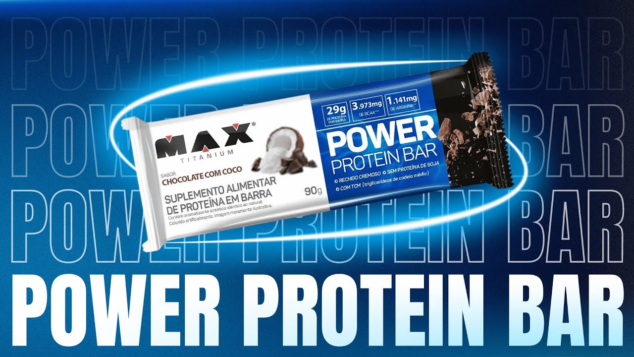 Miniatura da avaliação em vídeo de Barra de Proteína Max Titanium Power Protein Bar 41g Milk Caramel Display com 12 Unidades
