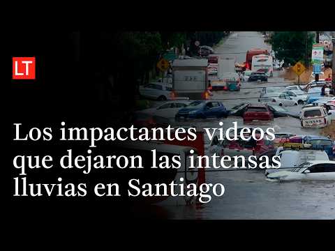 Los impactantes videos que dejan las intensas lluvias en Santiago: Maipú reporta graves inundaciones