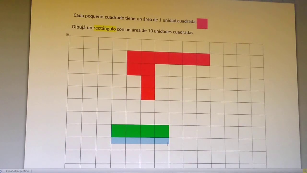 ¿Cómo calcular el área de una figura con unidades cuadradas