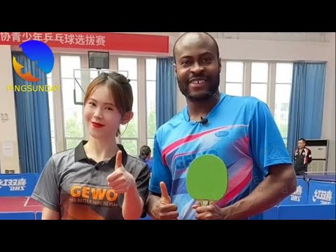 coach Xiao Han vs Quadri Aruna  (friendly match 2025)