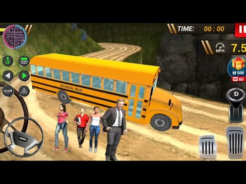 Offroad School Bus Driving Simulator | School Bus Driving Android iOS Gameplay by Jaman GameR
