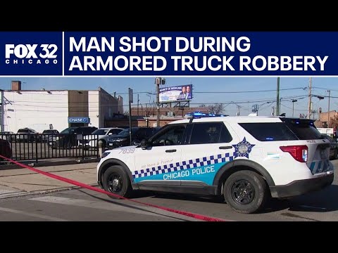 Man shot during armored truck robbery outside Chicago Chase Bank, authorities say