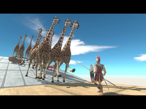 Human Units Challenge on Sky Bridge - Animal Revolt Battle Simulator