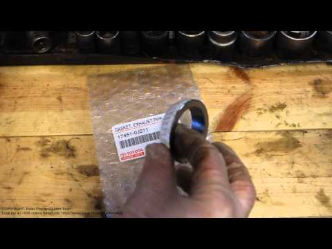 How to fix gasket leak in exhaust pipe Toyota car