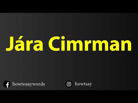 How To Pronounce Jara Cimrman