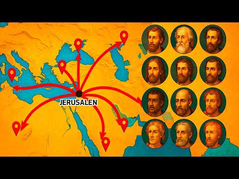The Death of the 12 Apostles of Jesus, on a Map