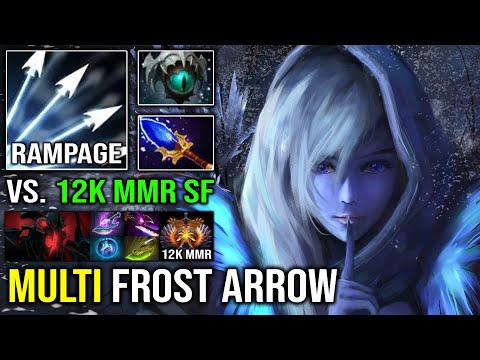EPIC Rampage Hard Carry Drow Ranger vs 12K MMR Shadow Fiend with Max Frost Arrow Ranger Dota 2