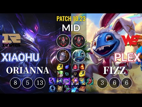 RNG Xiaohu Orianna vs WE Plex Fizz Mid - KR Patch 10.23