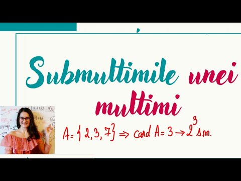 Submultimile unei multimi Clasa V-a/ VI-a #multimi