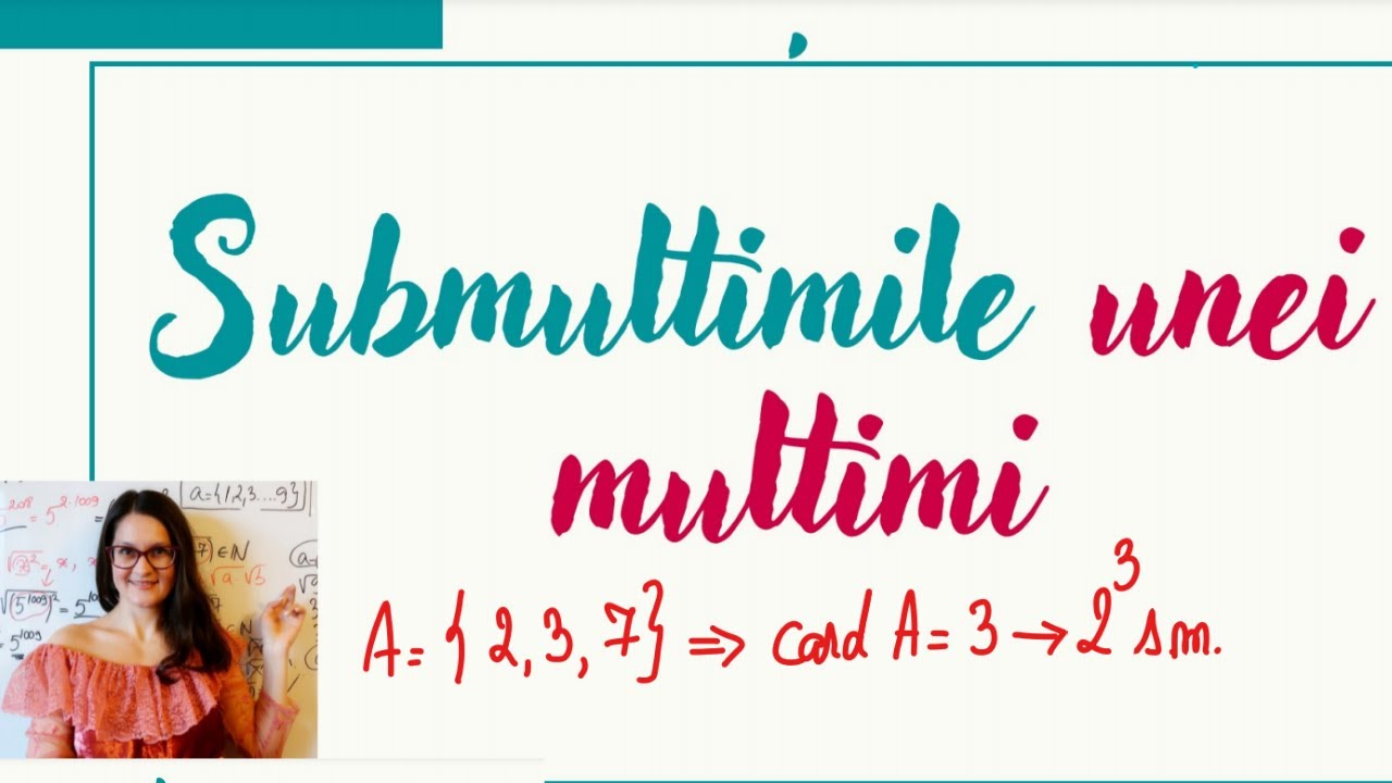 Submultimile unei multimi Clasa V-a/ VI-a #multimi