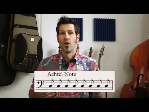The0102 - Notenwerte & Taktart - German Bass Lesson Tutorial