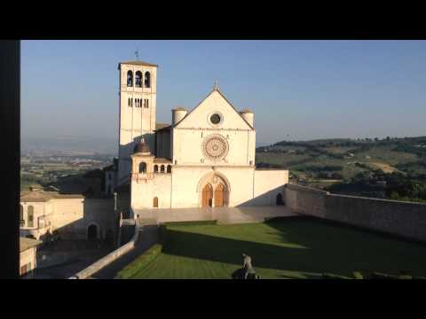 Basilica of St Francis Of Assisi, Italy at Sunrise
