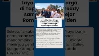 Layani Swafoto Warga di Tapsel, Seskab Teddy sampai Berlari Kejar Rombongan Presiden