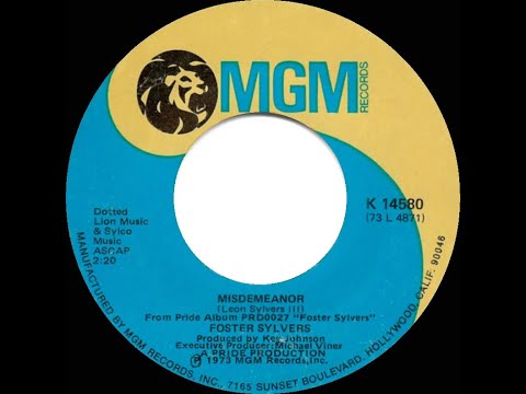 1973 HITS ARCHIVE: Misdemeanor - Foster Sylvers (stereo 45 single version)