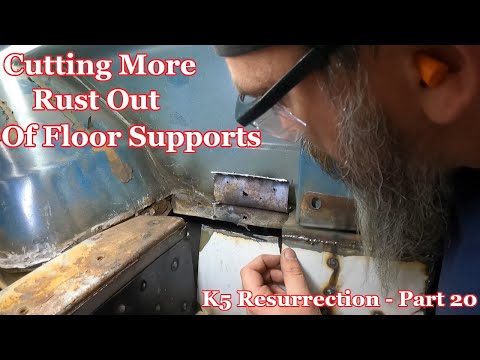 K5 Resurrection Part 20 - Cutting out the Rust in the Front Bed Floor Support