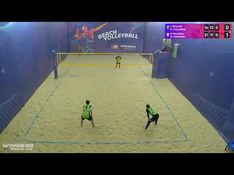 16:20 I. Skrynnik / O. Kryvoshap - D. Korobkov / D. Vakulenko 14.02.2023 | Winners Beach Volleyball