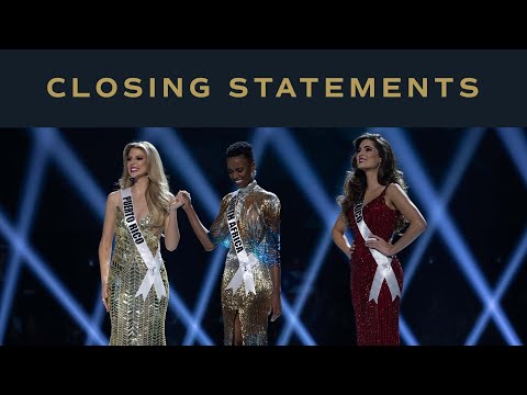 68th MISS UNIVERSE - Top 3 Closing Statements (2019) | Miss Universe