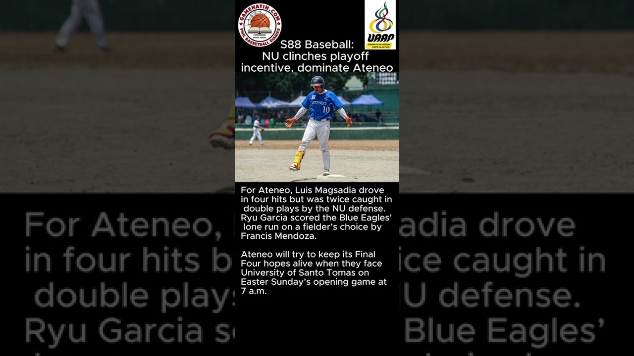 UAAP Men's Baseball: NU dominates Ateneo to clinch twice-to-beat advantage