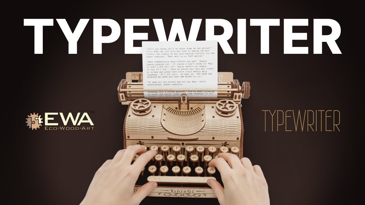 Eco-Wood-Art Construction kit Typewriter