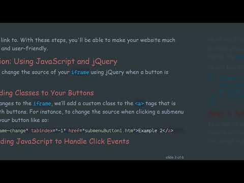How To Dynamically Change The Iframe Source On Button Click In Html
