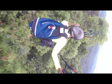 My first tree landing in Kalimantan! This is paragliding!