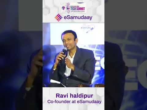 Ravi Haldipur presenting eSamudaay at @bengalurutechsummit