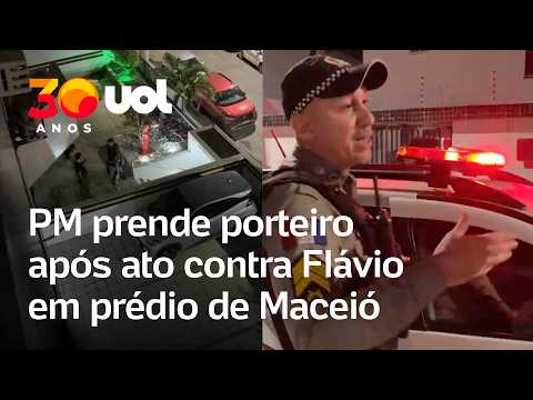PM prende porteiro e leva panela após ato contra Flávio em prédio de Maceió