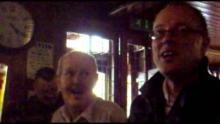 Drummer and Clifford singing Little Ole Wine Drinker Ma Kellys