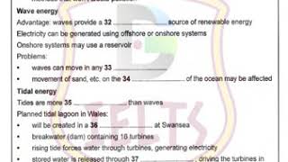 IELTS Listening - Renewable energy by sea waves