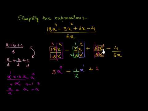 Dividing polynomials with remainders: monomial divisors (Hindi) (video ...