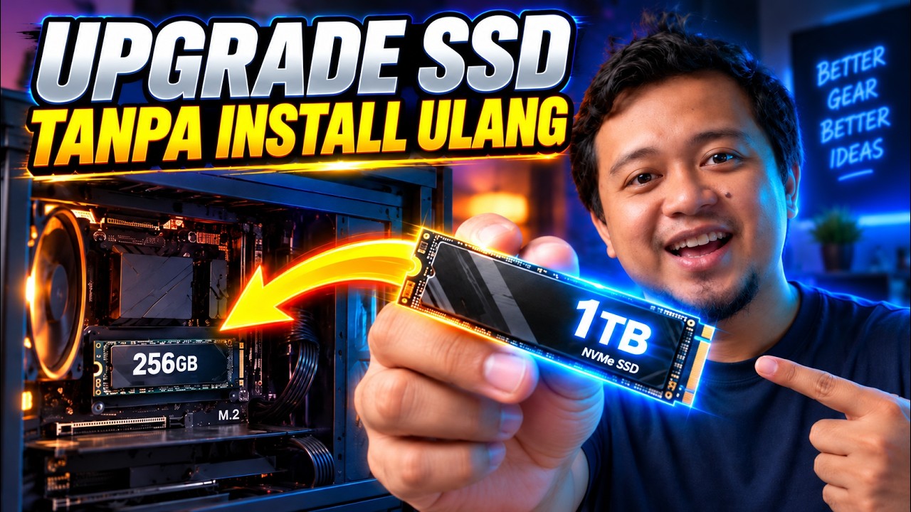 MUDAH BANGET! Cara Cloning Windows Ke SSD BARTU Tanpa Install Ulang