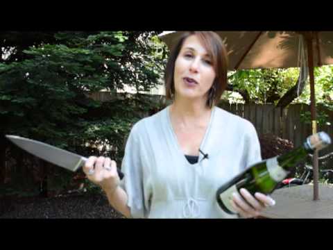 Sabering a Champagne Bottle