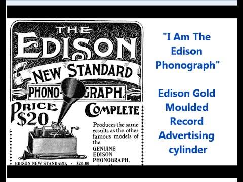 RARE Edison Gold Moulded Record Advertising cylinder (Len Spencer circa 1906)