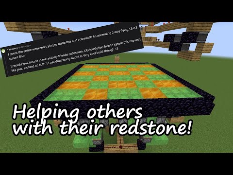 Helping people with their minecraft redstone contraptions! 13x13 elevator #shorts
