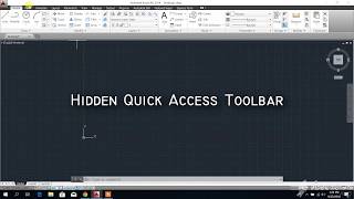 AutoCAD: Blank Quick Access Toolbar [Solved]