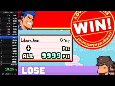 Advance Wars 2 Any% Speedrun in 1:27:00