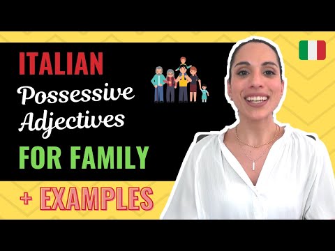 Italian Possessive Adjectives for Family + EXAMPLES